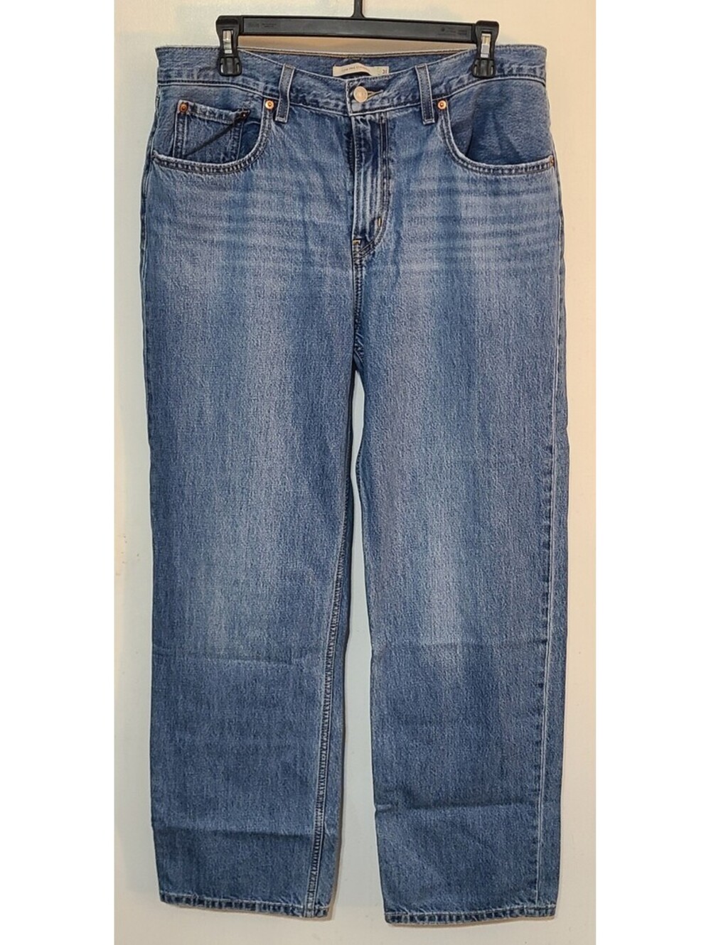 Levi's Low Pro Straight Jeans Womens Size 31 Blue Denim Mid-Rise Relaxed Casual